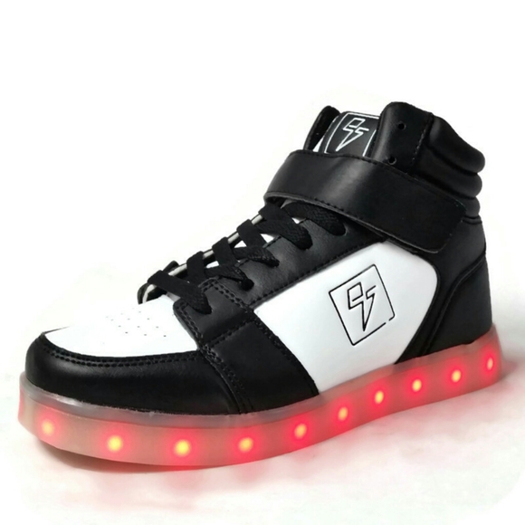 Electric Styles LED Women's High Top Light Up Glow Sneaker Shoes EDM Rave - Picture 10 of 11